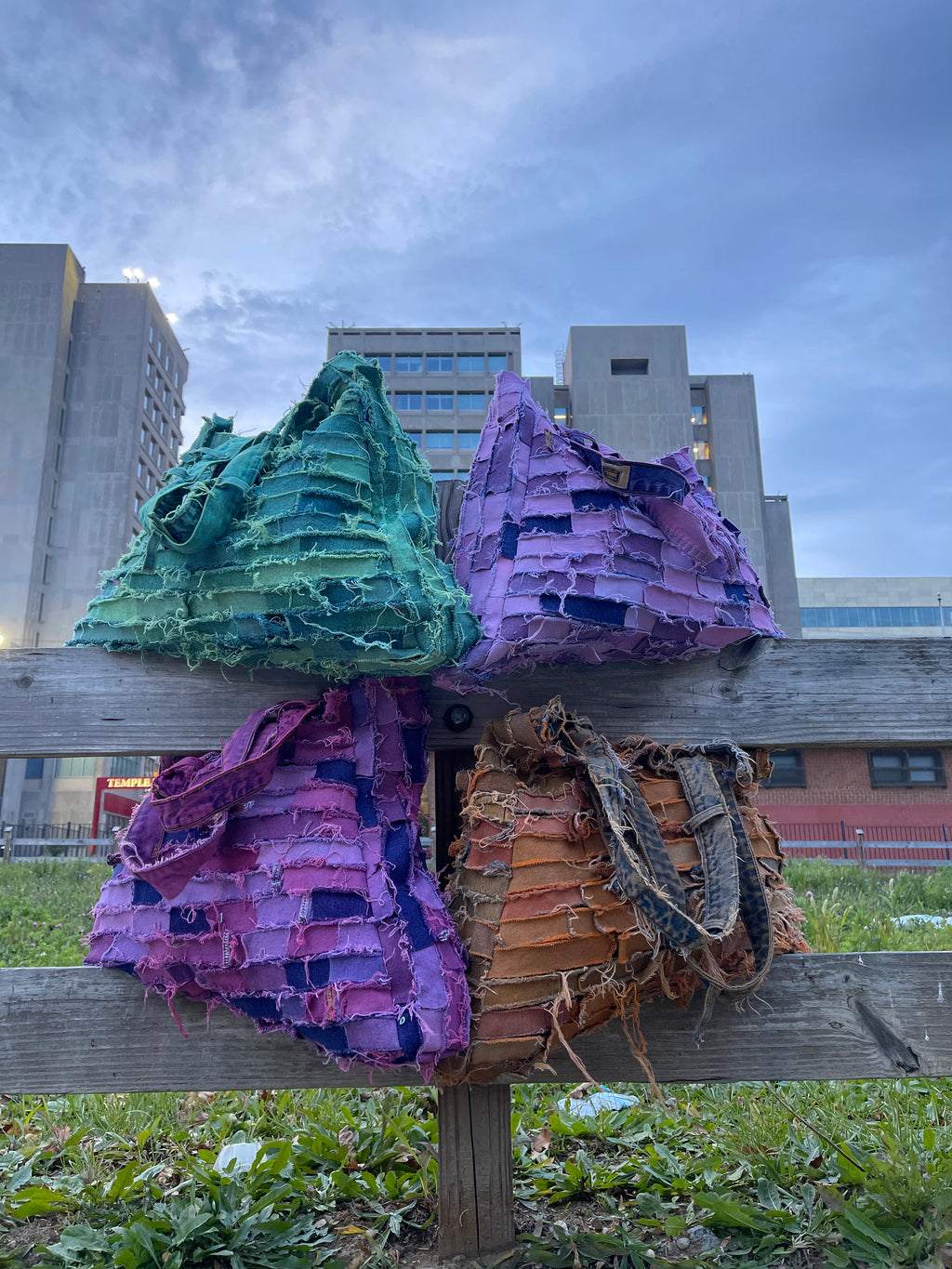 Denim Purple Tote Bag