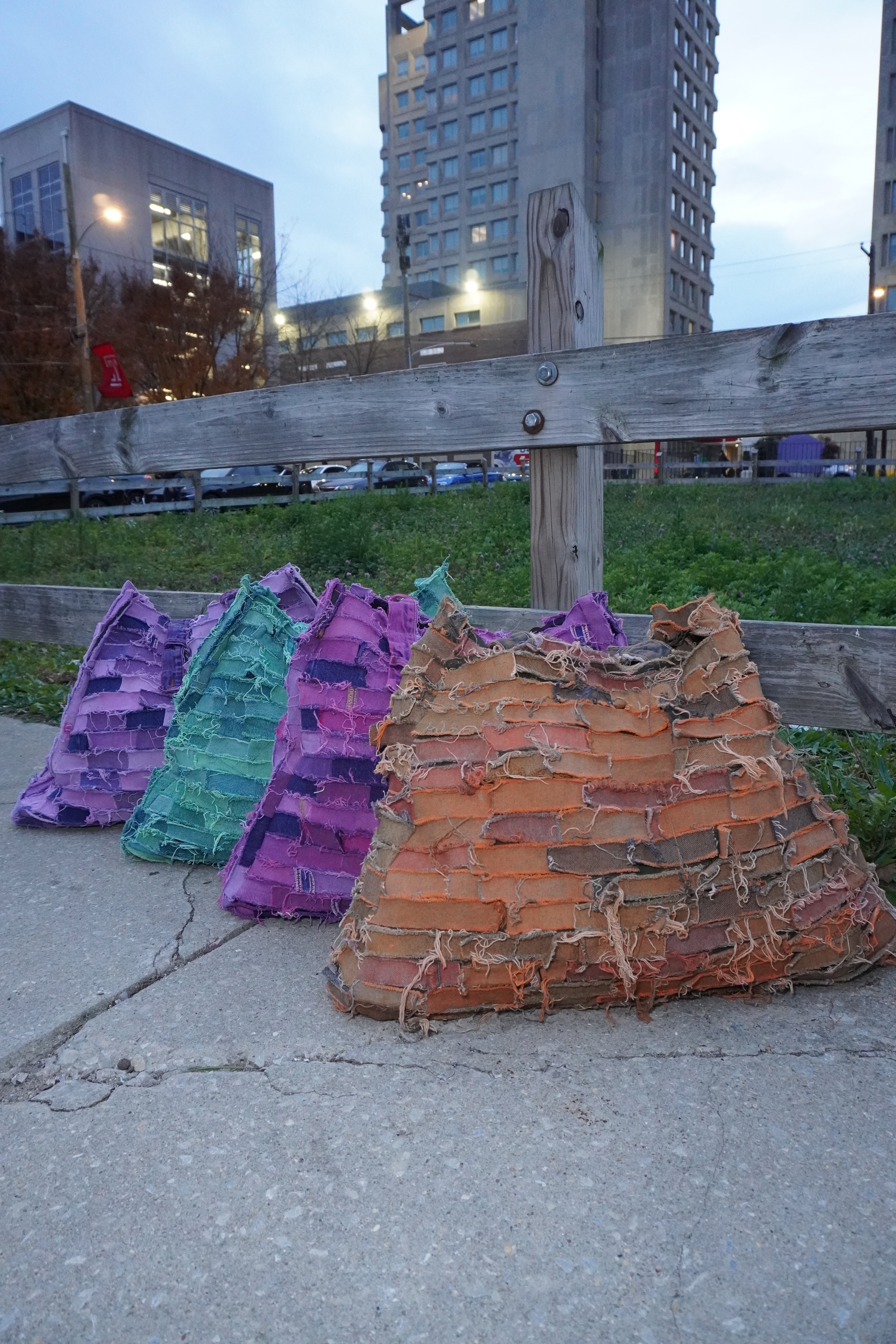 Denim Hot Pink Tote Bag