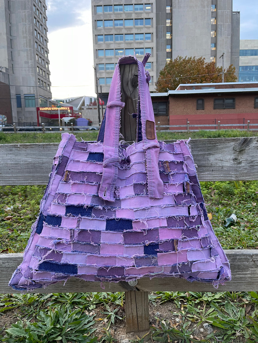 Denim Purple Tote Bag